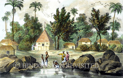 /data/Original Prints/Topography Views, City Views, Landscapes/VILLAGE AND TEMPLE NEAR PATNA ON THE GANGES.jpg